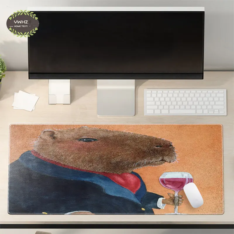 Capybara Club Mouse Pad Gaming Computer Home Mousepads Keyboard Office Mat Gamer Desk Carpet Rubber Anti-slip Anime Rugs Decor