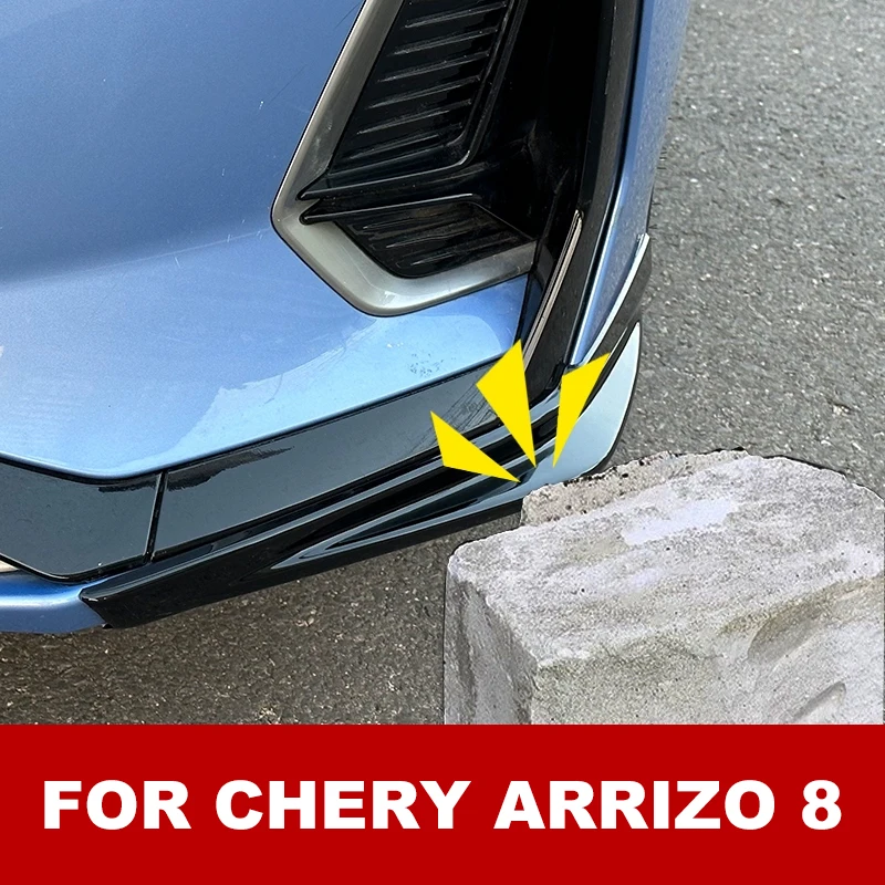 

2PCS For Chery Arrizo 8 2023 2024 2025 Front Corner Cover Bumper Lip Decoration Strips Modification Car Style Ornaments
