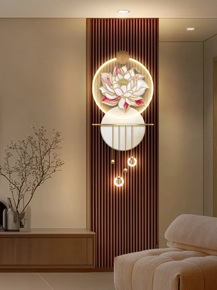 #New Chinese Style Entrance Decoration Painting 2025 New Light Emitting Hanging Painting