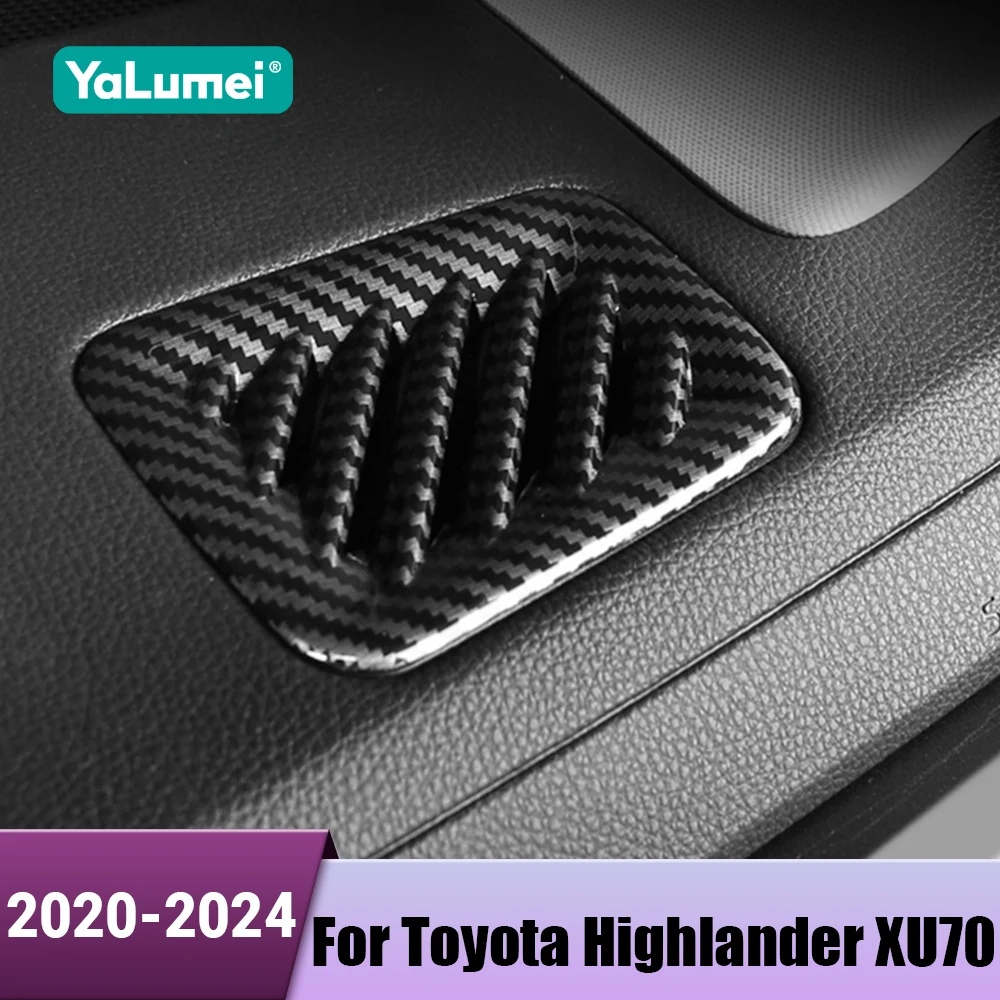 

2pcs ABS Car Dashboard Air Conditioning Outlet Vent Cover Trim For Toyota Highlander XU70 Kluger 2020 2021 2022 2023 2024 Hybrid