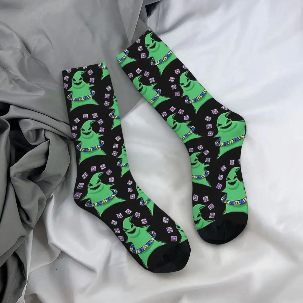 Oogie Boogie's Gym Socks Harajuku Wysokiej jakości pończochy całoroczne Długie skarpetki Akcesoria na prezenty świąteczne unisex