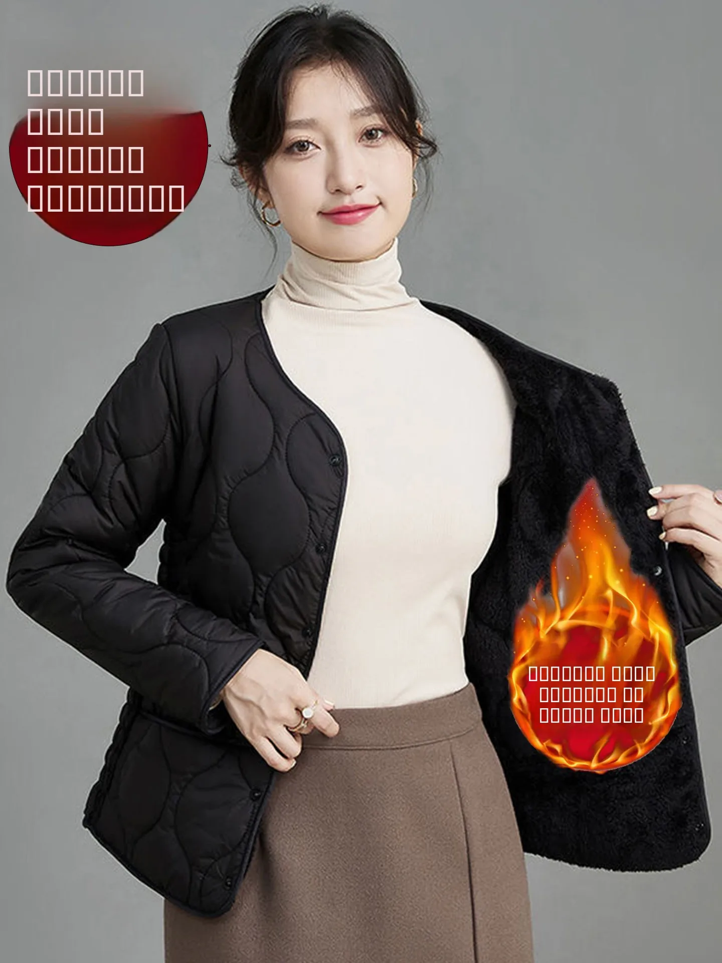 

Утепленное хлопковое пальто для офиса, для медсестер и врачей, женское зимнее теплое пальто с V-образным вырезом, длинными рукавами и застежкой на пуговицах