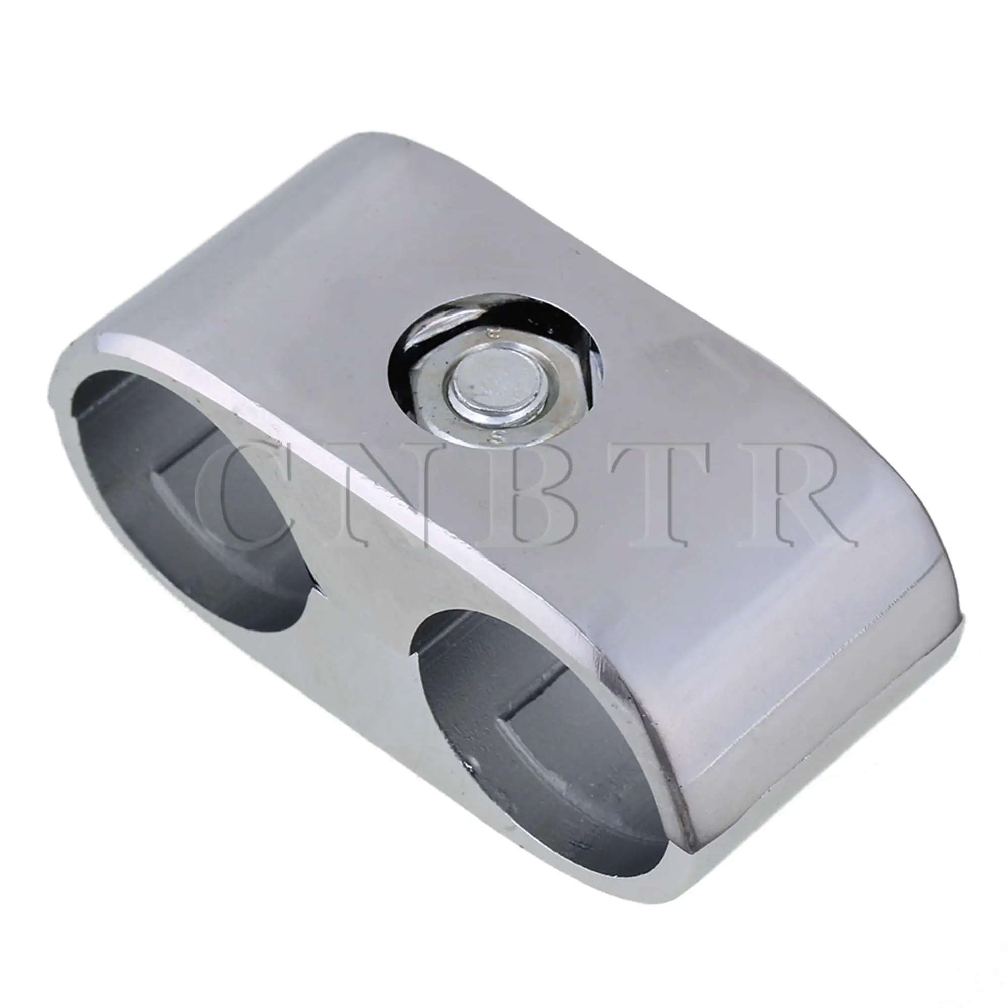 CNBTR 25mm Silver Aluminum Shelf Display Rack Scaffold Tube Connector Pipe Fittings