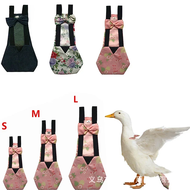 Suministros para mascotas, pañales de pato, trajes de vuelo de ganso, pantalones fisiológicos de pollo bonito, pañal lavable con banda elástica,