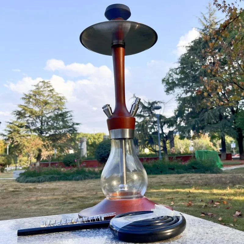 

New Wooden Hookah Full Set Shisha Glass Base Nargile Cachimbas Sheesha Narguile Accessories