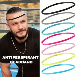 Silicone Sports Headband Sweatband Hair Band Fitness Exercise Yoga Hair Band Football Running  Non-Slip Stretchy Sweatbands