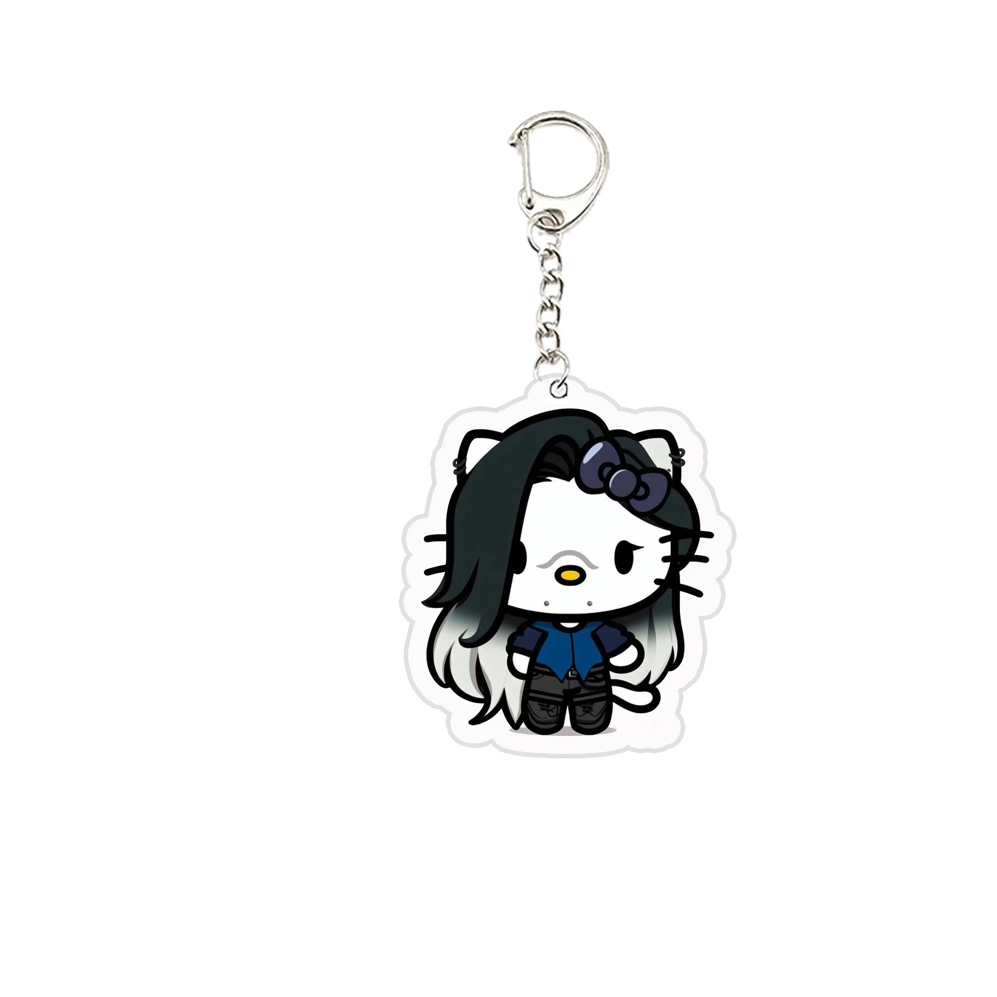 Valorant Keychains Key Ring Acrylic Valorant Cat Key Chain Cute Killjoy Val Jett Pendant Keyring for Accessories Bag Fans Gifts