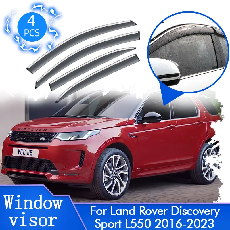 

4PCS For Land Rover Discovery Sport L550 2016~2023 Car Rain Window Visor Deflectors Guards Awning Trim Shade Protector Cover