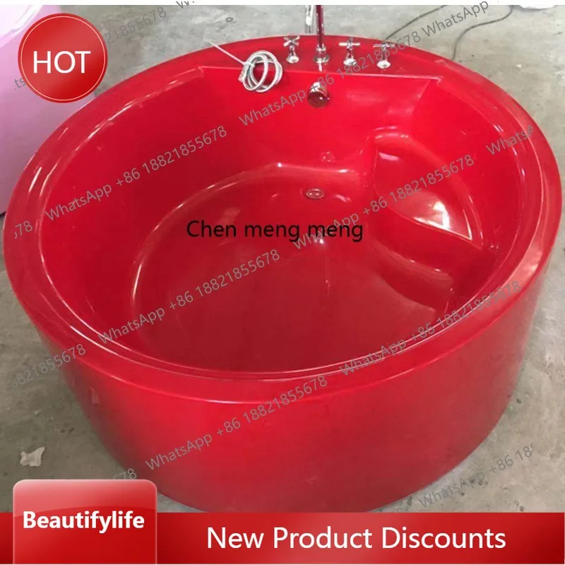 

zq10 Remarks Color Color round bathtub Adult household black matte Japanese massage Constant temperature heating Freestanding ba