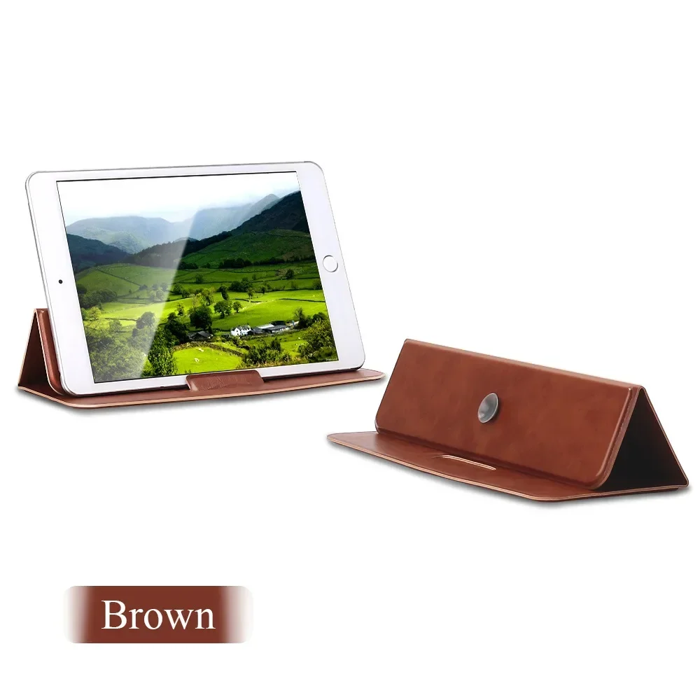 

Adjustable Laptop Stand for MacBook Pro Air Foldable Magnetic Holder PU Leather Portable Tablet Stand for iPad Tablet Laptops