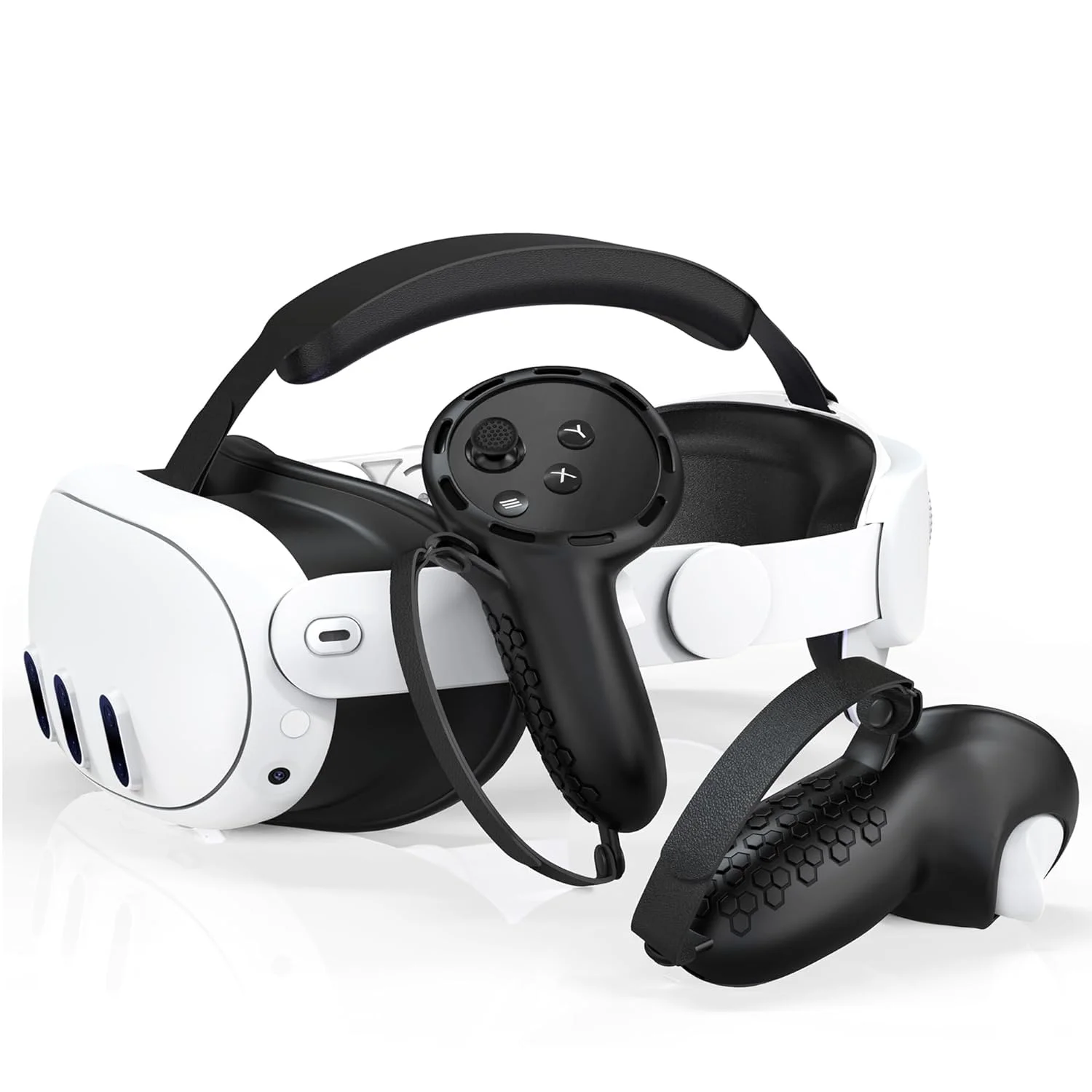 Lidar com capa protetora para Meta Quest 3, anti-colisão, controlador de toque, capa de silicone, aderência, acessórios VR