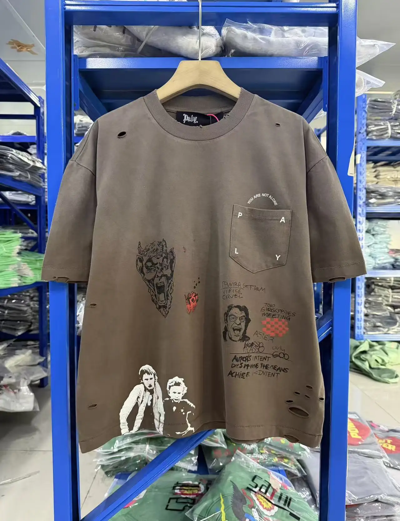 New Men Paly You Are Not Alone Tour Merch T Shirts T-Shirt Hip Hop Skateboard Street Cotton T-Shirts Tee Top US size A212