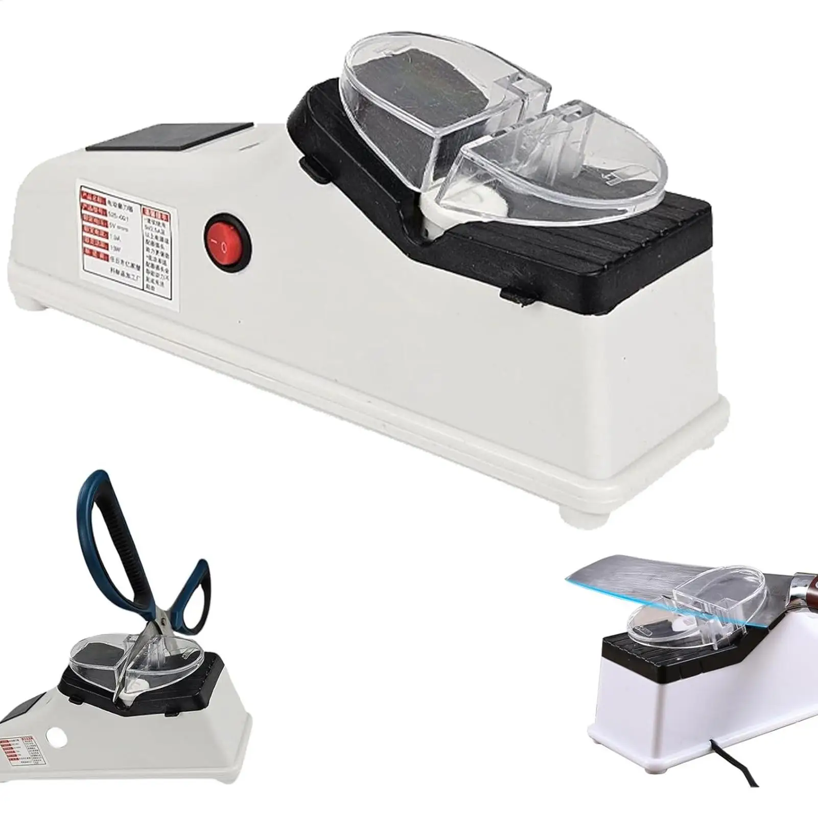Kitchen Electric Knife Sharpener Rechargeable Professional Cutter Sharpener Fully Automatic Electric Sharpening Tool for Home