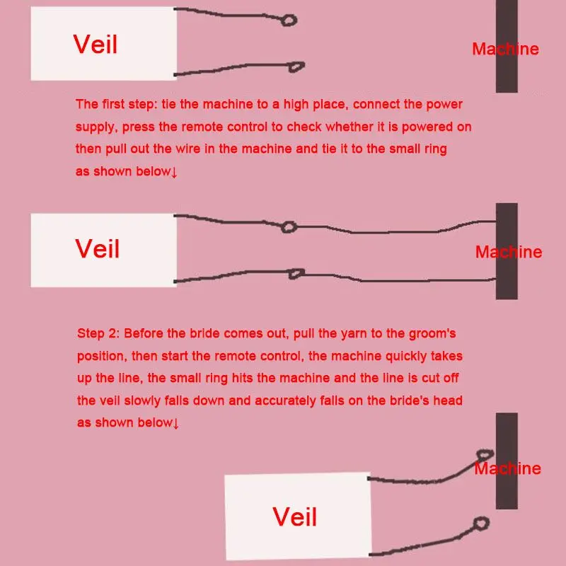 81700 0981 100-240V Telecomando Doppio Motore Volare Veli da Sposa Matrimonio Romantico Supporta Supporti per Matrimonio