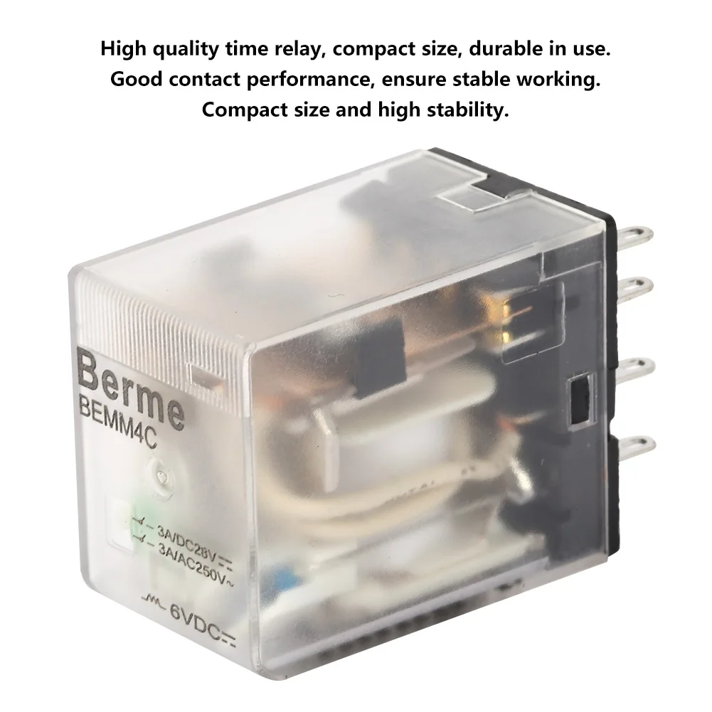 BEMM4C Intermediate Relay 14 Pin Intermediate Relay BEMM4C 14 Pin 5A Mini Power Intermediate Relay Electromagnetic Relay