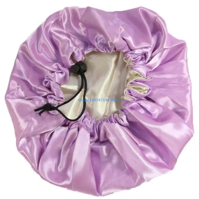 P88B غطاء الشعر غطاء الحرير النوم الأطفال القبعات الرباط قابل للتعديل قبعة الحرير الساتان #2