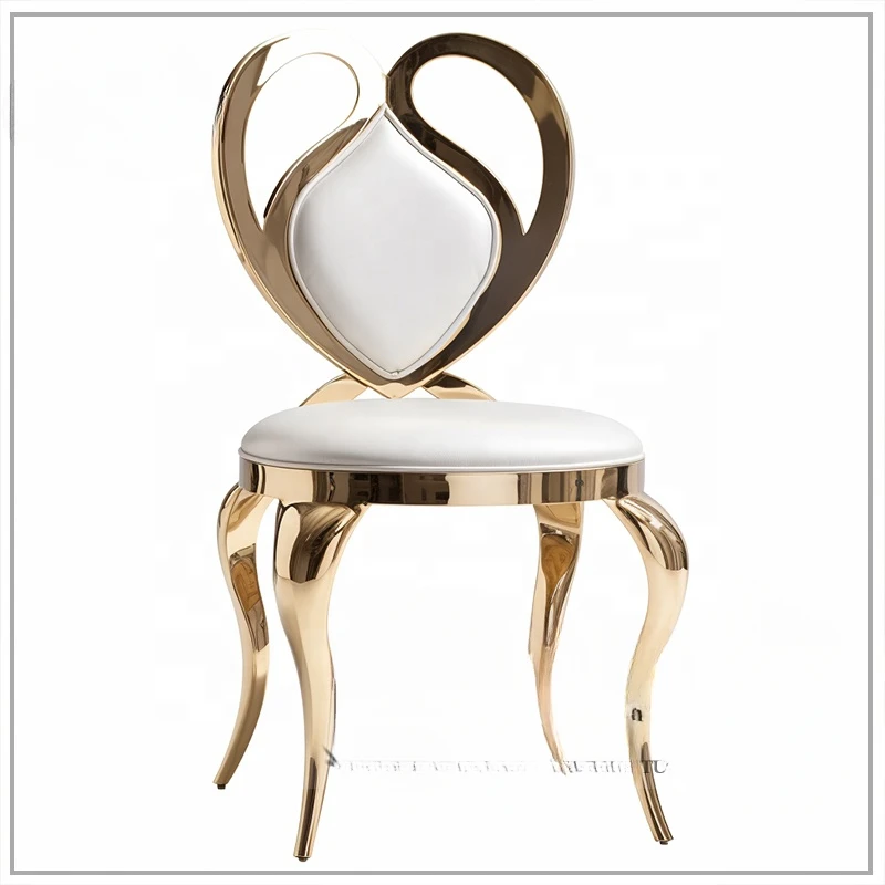 Luxury Royal Wedding Chair gold steel High Quality Party Event Furniture Dining Wedding Banquet Chair