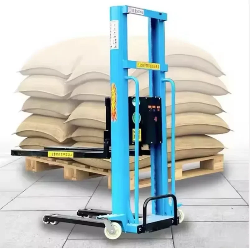 Factory price 1T 2t all-electric portable self-loading pallet stacker ladder truck installation forklift electric forklift
