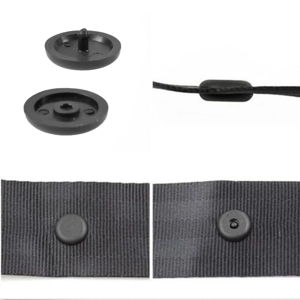 10Pcs Car Parts Black Plastic Car Safety Seat Belt Stopper Spacing Limit Buckle Clip Retainer Seatbelt Stop Button
