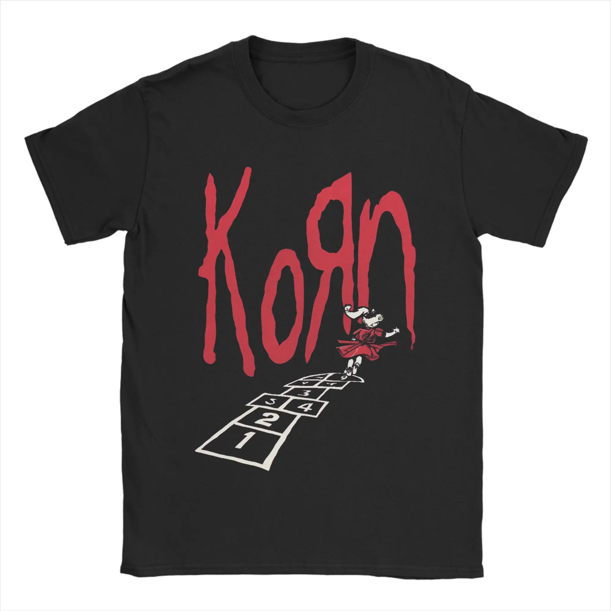 Футболки Korn Band, мужские винтажные футболки из 100% хлопка, футболка с круглым вырезом и короткими рукавами, топы больших размеров