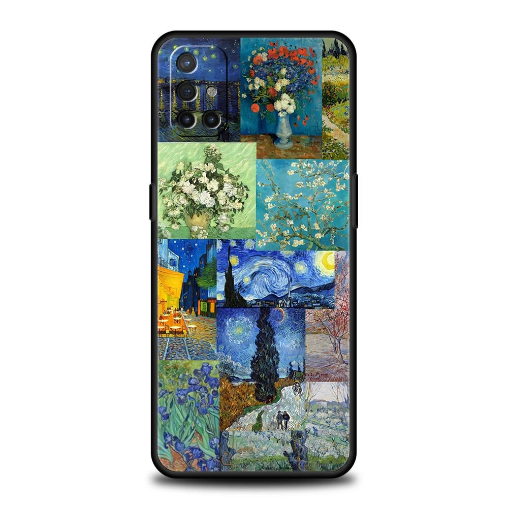 Van Gogh Oil Painting Luxury Phone Case For Oneplus Nord N100 N200 N10 10 7 8 9 7T 8T 9R 9RT 10R CE 2 Z Pro 5G Silicon Cover Bag