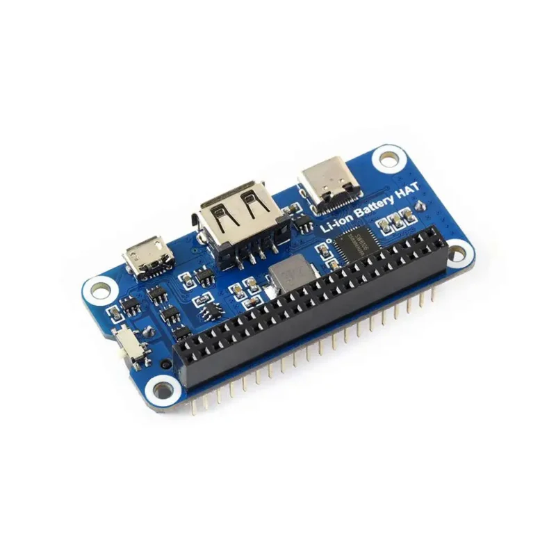 Módulo de fuente de alimentación de batería de iones de litio de salida regulada de 5V, placa de expansión HAT para RPI0 Raspberry Pi Zero 2 W WH 3B