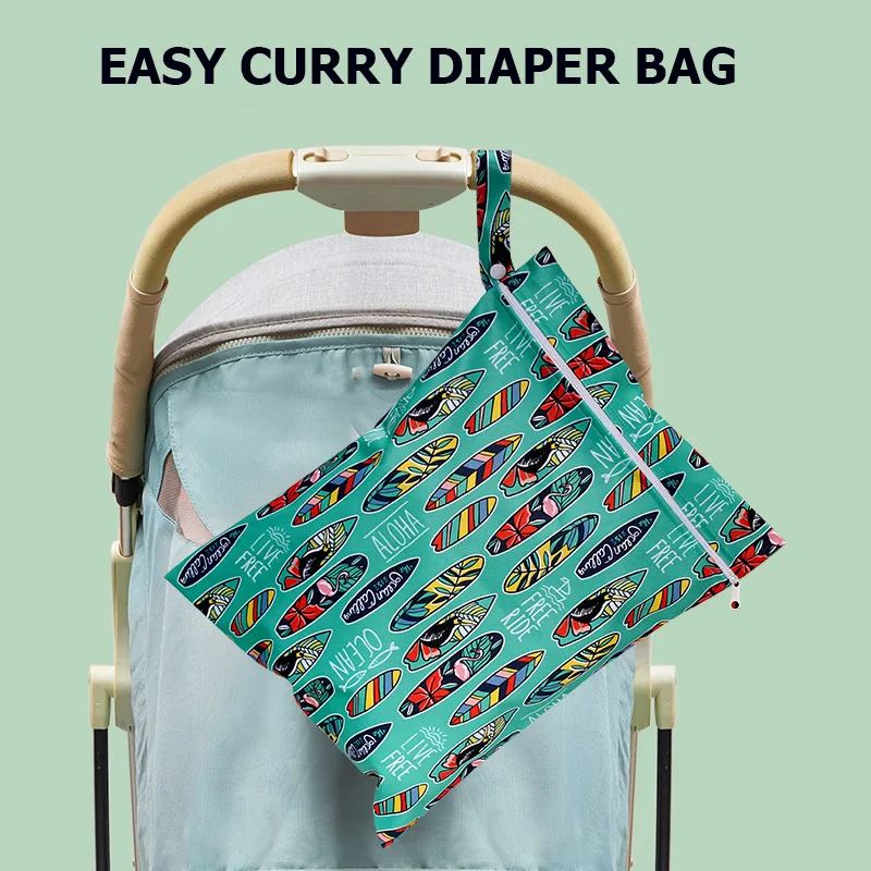 Baby Diaper Bag Waterproof Cloth Nappy Storage Bags Wet Bag Size 30*40cm PUL Printed Single Pocket Mommy Bag