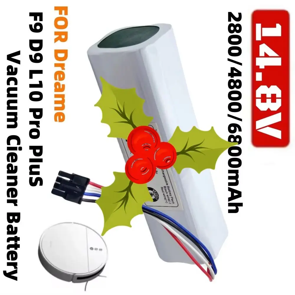 

14.8V 6800mAh Sweeping Mopping Robot Battery Compatible For Xiaomi Mijia X10+PLUS B101CN OMNI 1S Dreame F9 D9 L10 pro S10 S20 X