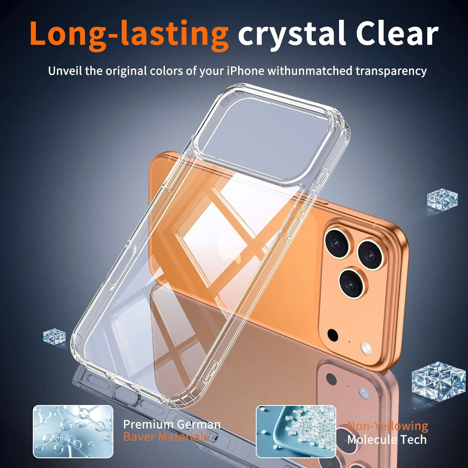 حافظة هاتف MagSafe أصلية بسيطة لهاتف iPhone 17 Pro Max، لون مثالي مقاوم للصدمات، لون شفاف، حماية مغناطيسية #1