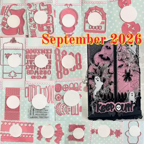 September 2026 Release Halloween Collection Metal Cutting Dies Stamps for DIY Decorating Scrapbook Paper Card Album Craft Die