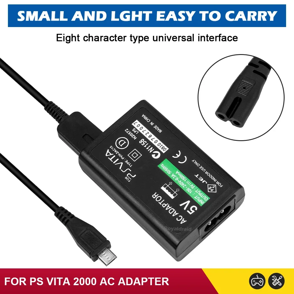 NEW Home Charger Power Supply 5V AC Adapter For PS Vita 2000 USB Charging Cable Cord For PS Vita 2000 Psvita PSV Slim EU US Plug