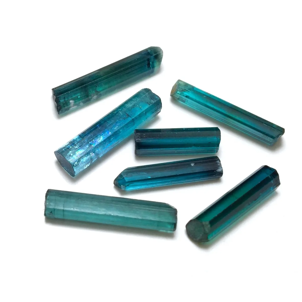 Brazilian Elbaite Raw Crystals, 10g 5-15mm Colorful Raw Crystals, Display Box for Mineral Collection & Shelf Display