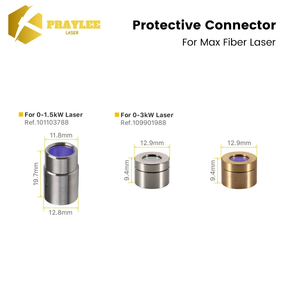 Imagem -03 - Praylee Fibra Laser Fonte Proteção Cap Fibra Óptica Cristal Max Saída Lente Conector de Proteção 1.5kw 3kw 6kw Qbh