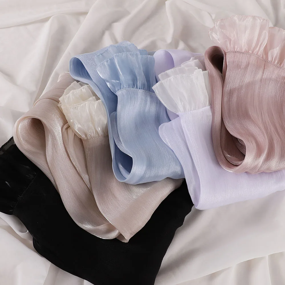 Women Hijab Scarf Premium Chiffon Muslim Hijab Plain Maxi Wrap Musulman Femme Solid Color Shawl Cover Headscarf Turbante Mujer