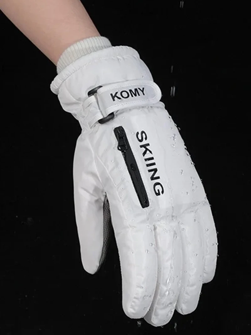 AliExpress Winter Skiing Cycling Gloves Women Thick Windproof Waterproof Plush Full Finger Gloves Touch Screen Outdoor Motorcycle Riding