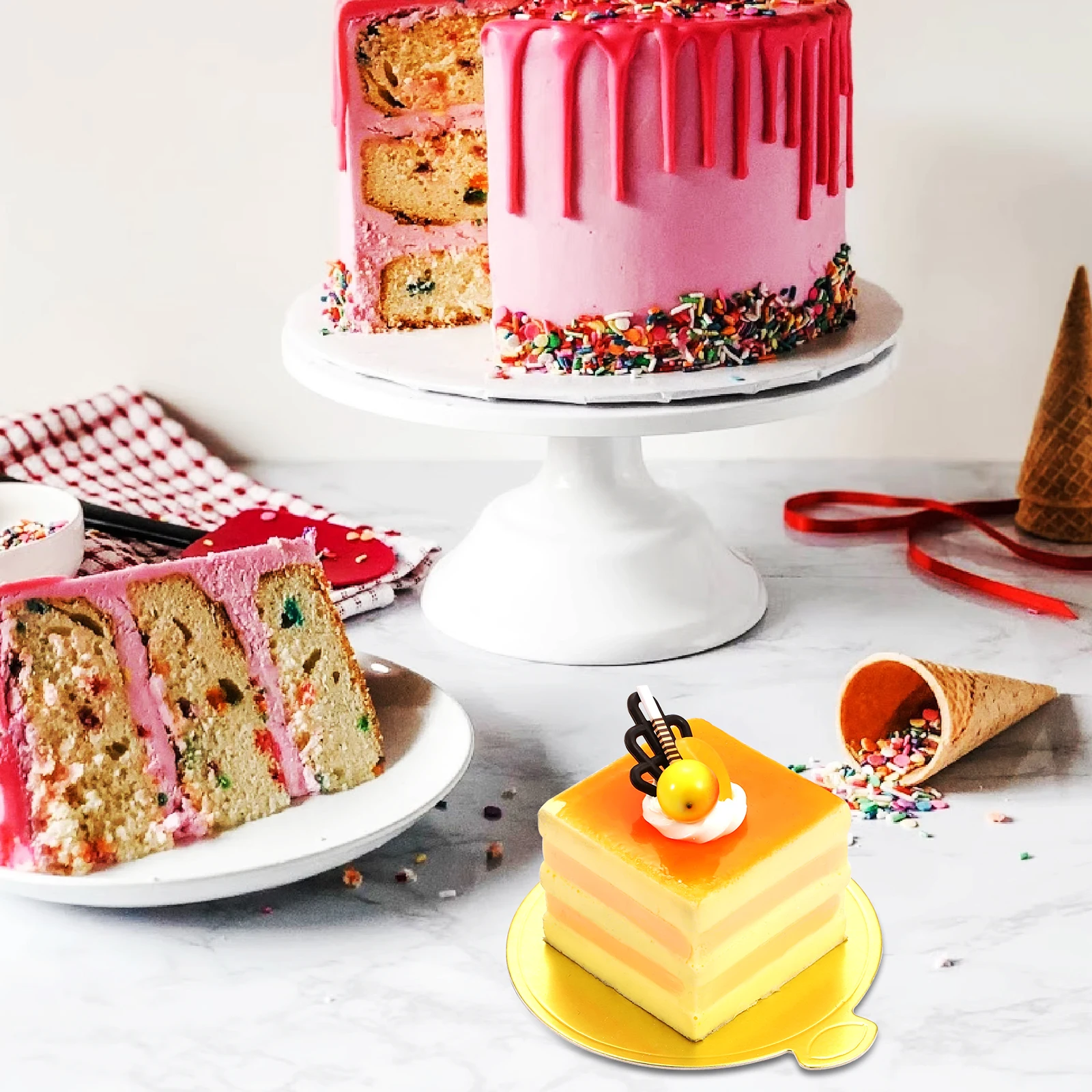 

200 шт. доски для торта квадратной круглой формы пищевая жиронепроницаемая бумага десертные подносы для кексов подушечки для выпечки базовый поднос