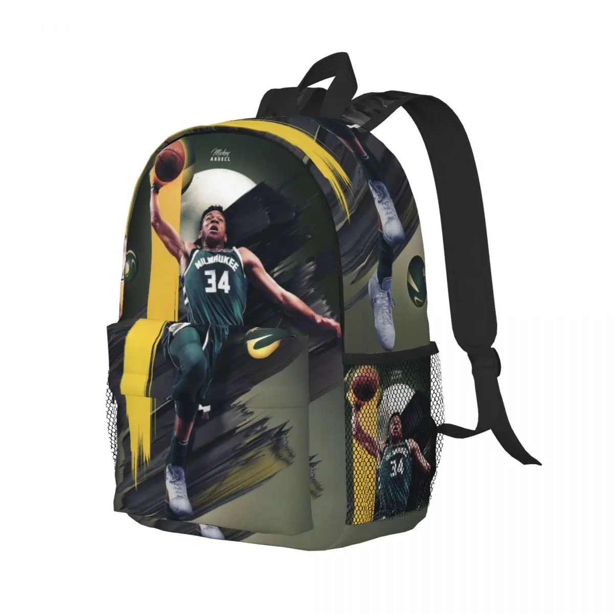 Giannis Antetokounmpo Nieuwe Mode Hoge Capaciteit Waterdichte College Rugzak Trendy Laptop Reisboekentas 15Inch