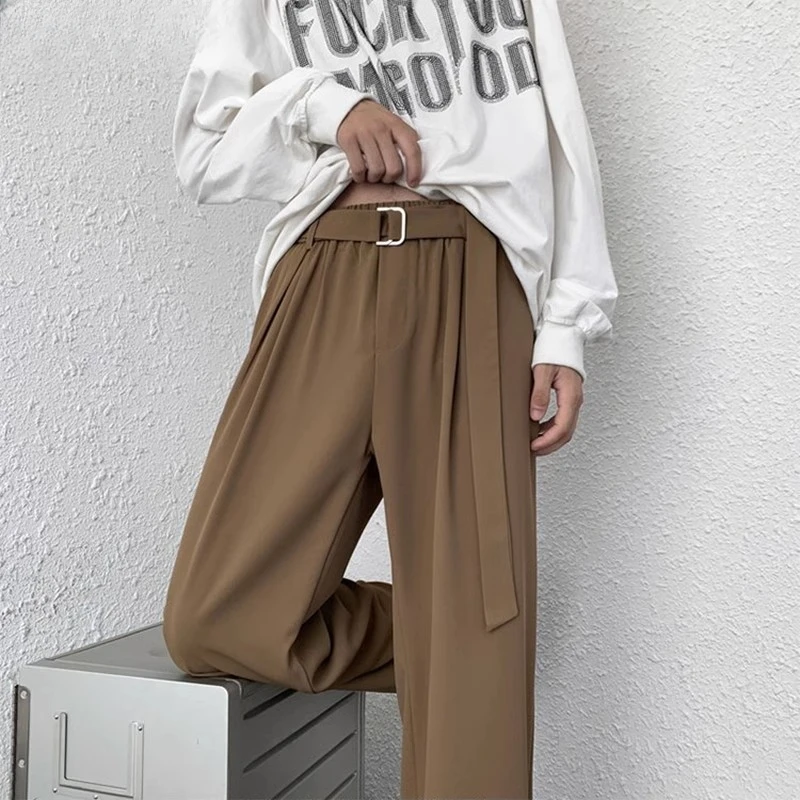 Pantalones de vestir elegantes para hombre, trajes de ocio, pantalones coreanos para adolescentes, pantalones formales de gran tamaño, moda 2024, A22