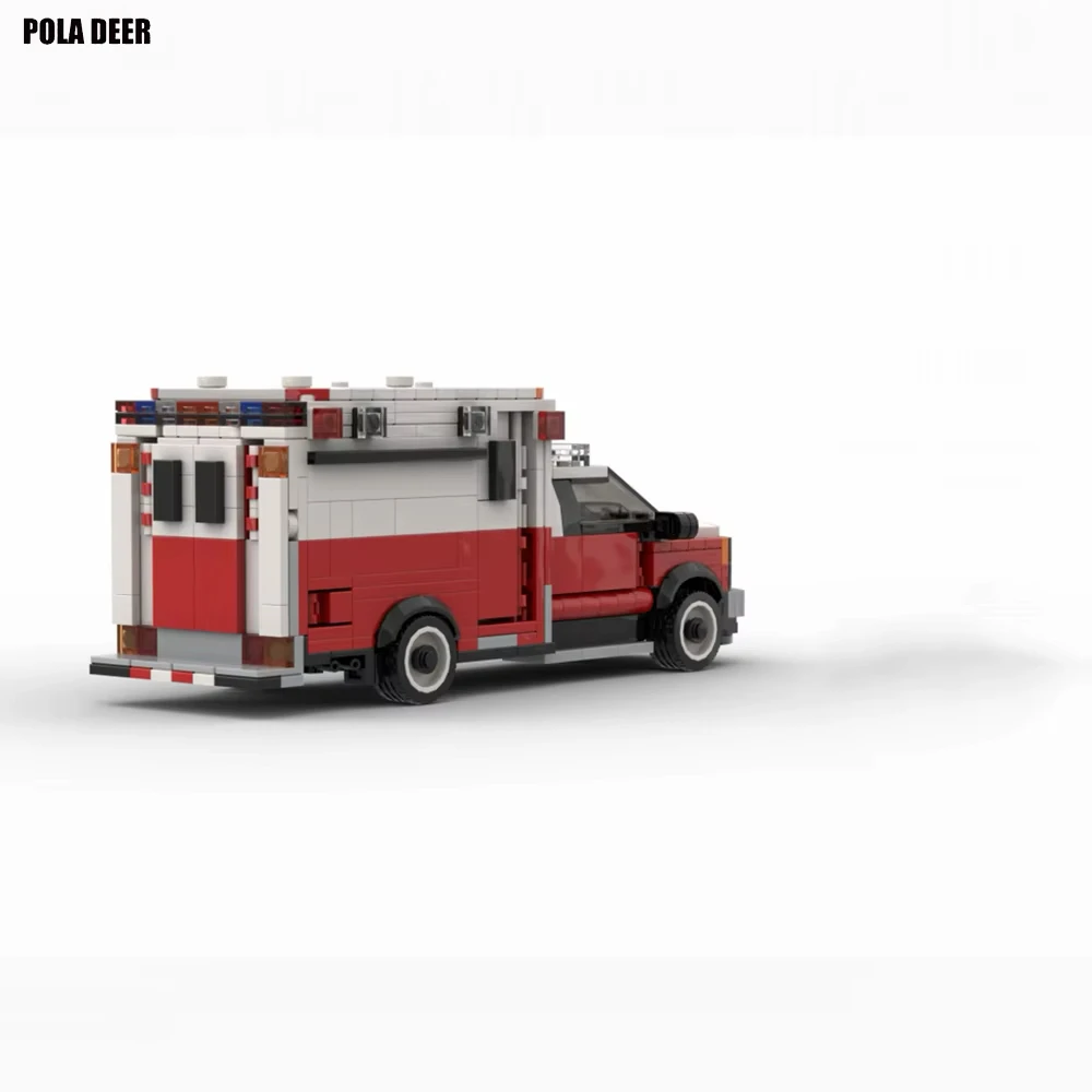 Paladeer 728 Teile New York City Krankenwagen Kreative Aufkleber Individuell Zusammengebaute Bausteine Lehrreiches Modellspielzeug Geschenk für Feiertage – Detail 8