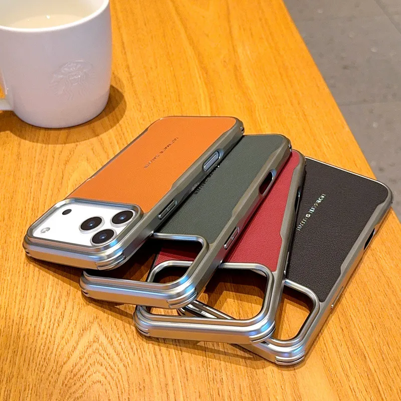 

For iPhone 17 Pro Max ,17 Pro Case ELVEV High Quality Fashion PU Leather Hard PC Suction Phone Cover for iPhone Air