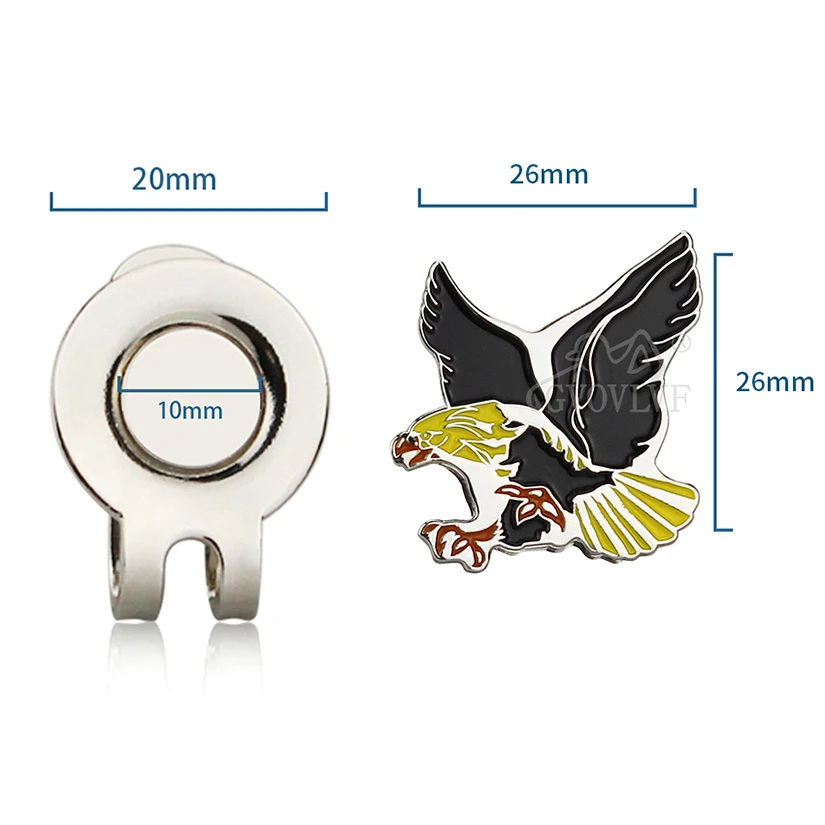 1pc Yellow Eagle Golf Hat Clip Cartoon Shape Magnetic Golf Ball Marker Golf Accessory Gift For Women Man and Golfers New