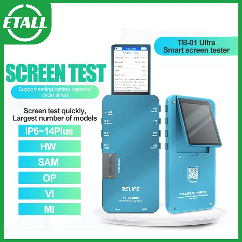 

RELIFE TB 01 Ultra Smart IPHONE LCD Scrreen Tester for IP 14promax Huawei 3D Display Touch Measurement Original Color Restore