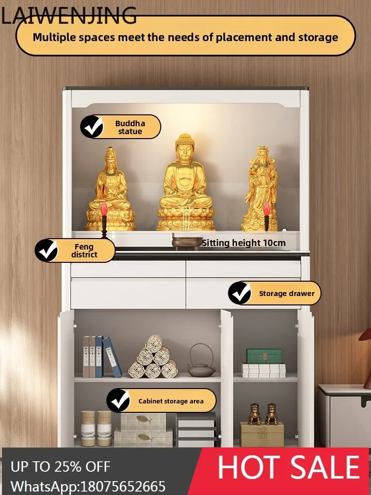 HLZ Buddhist shrine cabinet offering table shrine shrine offering table God of Wealth cabinet household modern light luxury
