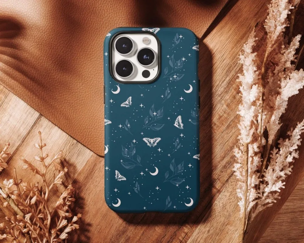 Custom Butterfly Celestial Phone Case For IPHONE 16 15PRO MAX 14 13 12 11 Acrylic TPU Two in one magnetic Phone Cases