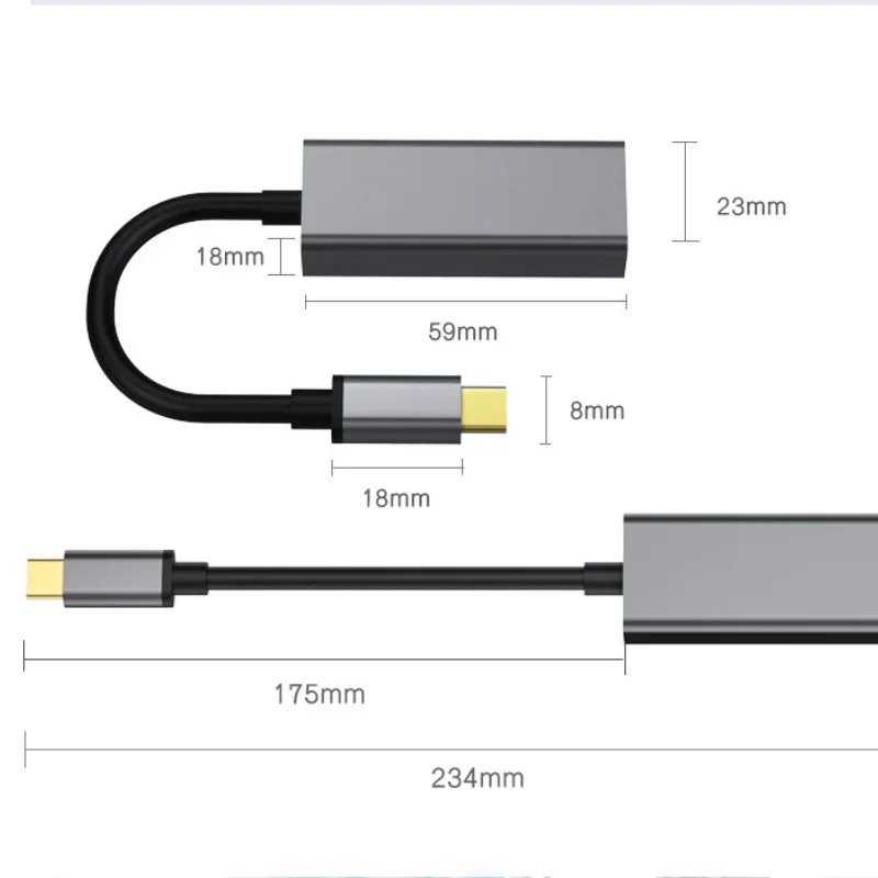 Адаптер Ethernet с USB C на RJ45, сетевой адаптер USB 3,1 типа C 1000 Мбит/с для MacBook Pro Samsung Galaxy S9/S8/Note 9 FW3