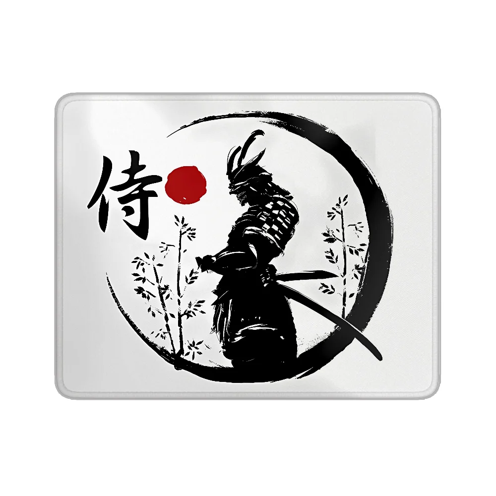 Samurai Warrior Mouse Pad Gamer Girl Computer Accessories Keyboard Table Mat Mousepad Company Gaming Laptop Desk Accessory Pc