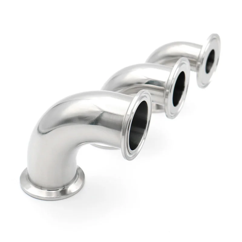 midea portaspSS304/316L Sanitary Stainless Steel 90° Degree Tri Clamp Elbow 3/41234 Pipe Fitting OD19/25/38/51/102 Homebrew