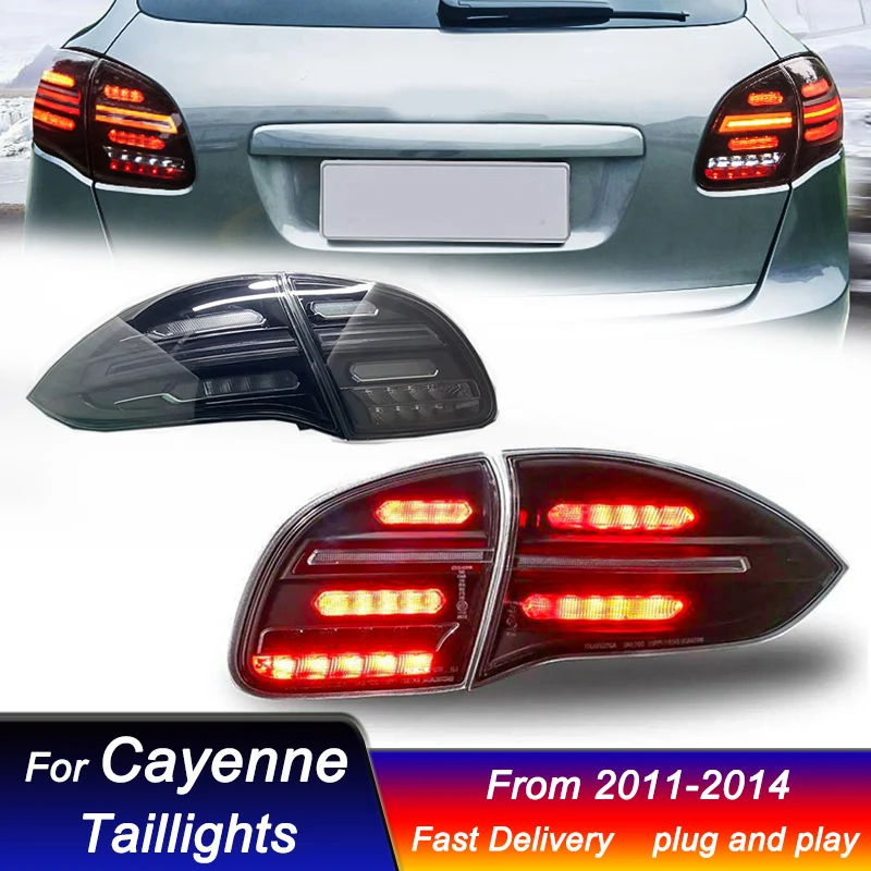 Car Taillights For Porsche Cayenne 958 958.1 2011-2014 to new Style led Rear LED DRL Turn Signal Lamp Assembly Brake Reverse Fog