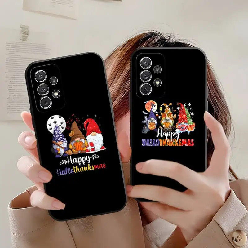 Christmas Happy Gnomes Phone Case Funda For Samsung S20 Lite S22 S30 Ultra S21 Fe S9 S10 E Plus Shockproof Back Cover