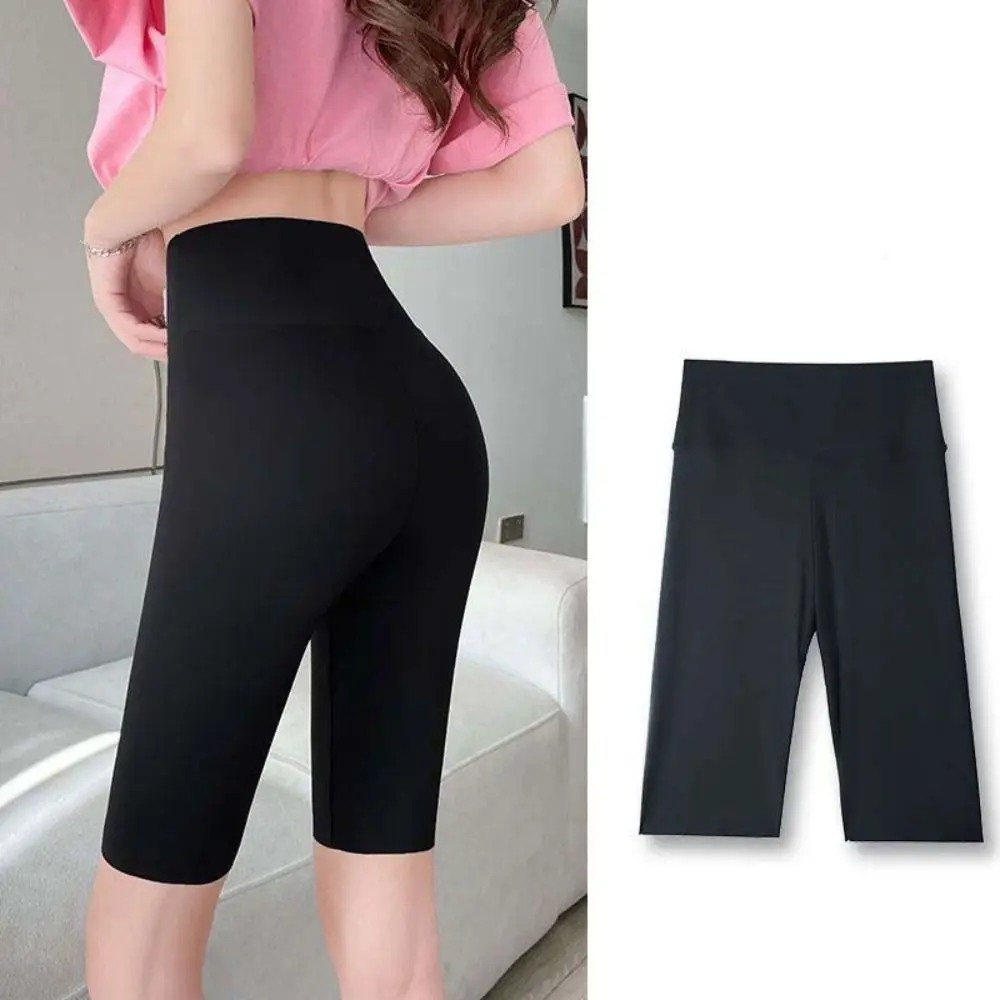

Fitness Thin Shark Capri Pants High-waisted Peach Hip Seamless Yoga Leggings Tightening No Trace Body Shaping Half Pants Sports